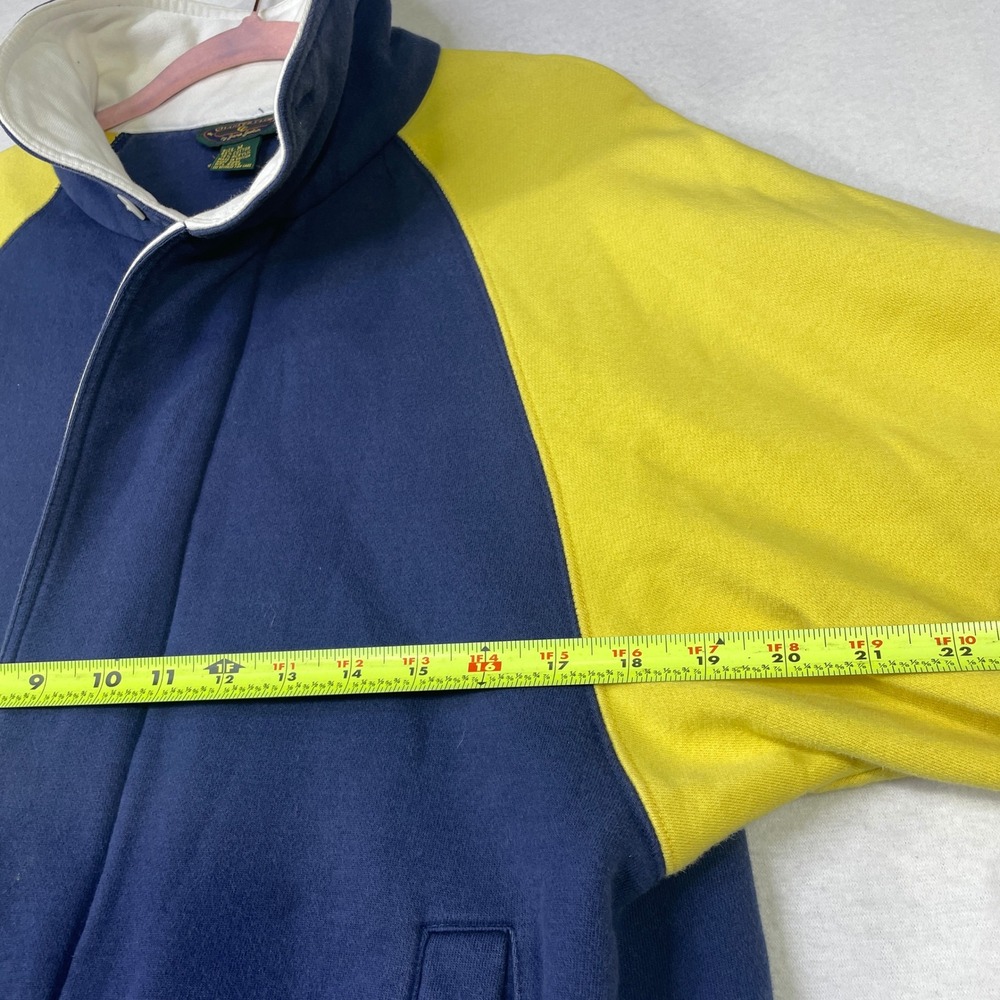 Vintage Charter Club Jane Justin Navy Yellow Colorblock Jacket Mens Medium - Picture 6 of 10